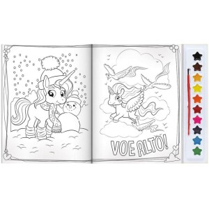 Livro Aquarela Unicornios  27x28cm 16pag.-107753-92806