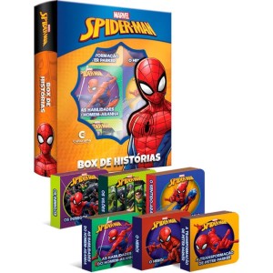 Livro Brinquedo Ilustrado Homem Aranha Box Historias C/6-092116-25001