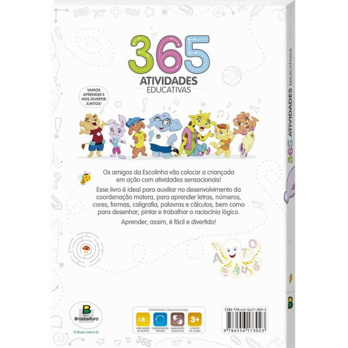 Livro Infantil Colorir 365 Escolinha Atividades 288pg-107754-36530