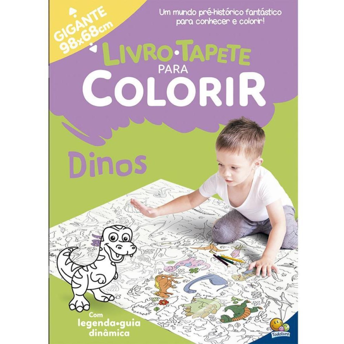 Livro Infantil Colorir Dinos Livro Tapete 16pag-107744-88874