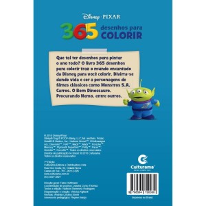 Livro Infantil Colorir Disney Pixar 365 Desenhos P/co-087707-48388