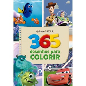 Livro Infantil Colorir Disney Pixar 365 Desenhos P/co-087707-62132