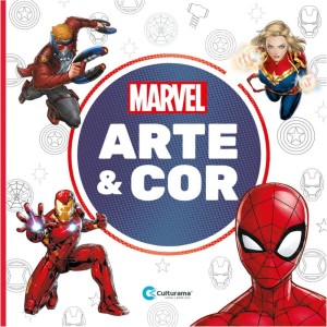 Livro Infantil Colorir Marvel Arte E Cor 27x27 36pgs