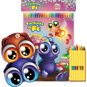 Livro Infantil Colorir Super Kit Turminha Da Fe C/giz-085975-19303