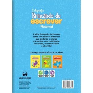 Livro Pedagogico Caligrafia Brinc. Escrever Maternal N.01-062823-84881