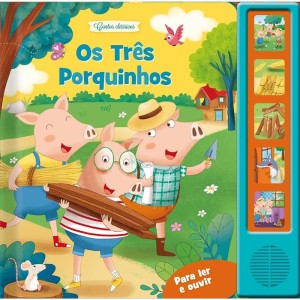 Livro Sonoro Os 3 Porquinhos 19x19 6pg 5bot-105165-72376