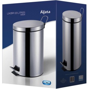 Lixeira Agata Inox C/pedal 20lts.-070672-34538