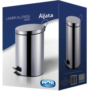 Lixeira Agata Inox C/pedal 3lts.-070669-25237