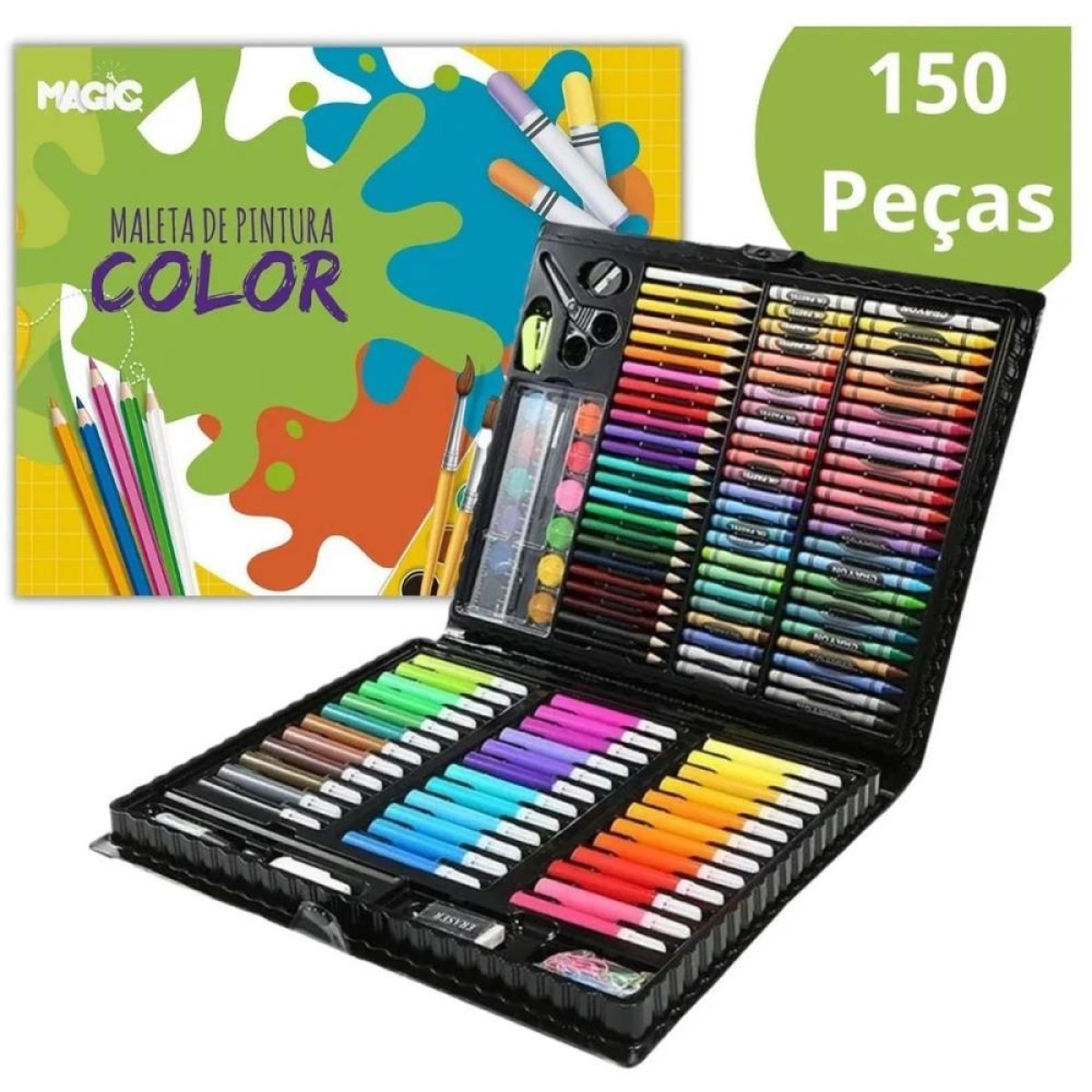 Maleta Para Pintura Color 150 Pecas 34x26,5cm-103221-63568