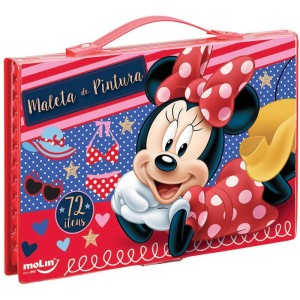 Maleta Para Pintura Minnie Completa Plast. 72itens-052078-26209