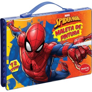 Maleta Para Pintura Spider-man Plast 72 Itens Sor-086709-60952