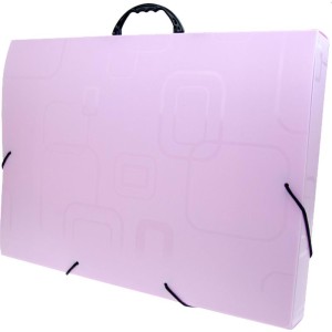 Maleta Plastica Com Alca Dellofine A3 Rosa Pastel-046351-90007