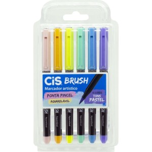 Marcador Artistico Cis Brush 6 Tons Pastel-083222-14729