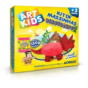 Massa Para Modelar Criativa Art Kids Dinossauro 3 Vermelho-072707-43784