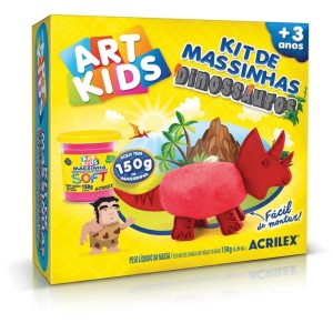 Massa Para Modelar Criativa Art Kids Dinossauro 3 Vermelho-072707-54763