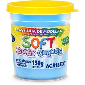 Massa Para Modelar Soft 150g.azul Bebe Bs Amido-073071-45033