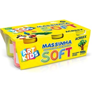 Massa Para Modelar Soft 150g.c/06 Cor.fl.bs.amido-005526-34659