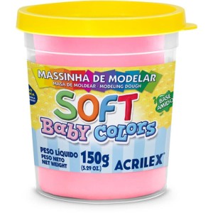 Massa Para Modelar Soft 150g.rosa Bebe Bs Amido-073072-48398