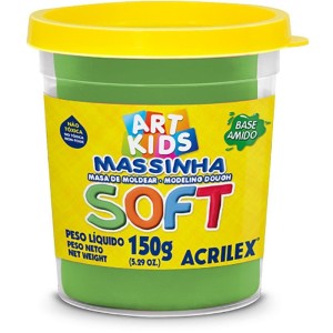 Massa Para Modelar Soft 150g.verde Bs.amido-003071-38640