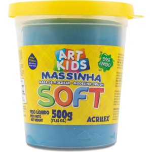 Massa Para Modelar Soft 500g.azul Bs.amido-003059-16673