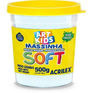 Massa Para Modelar Soft 500g.branco Neve Bs Amido-073074-66941