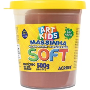 Massa Para Modelar Soft 500g.chocolate Bs Amido-073077-18016