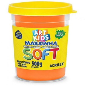 Massa Para Modelar Soft 500g.laranja Bs.amido-003058-13401