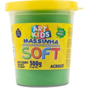 Massa Para Modelar Soft 500g.verde Bs.amido-003064-28797