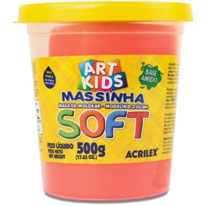 Massa Para Modelar Soft 500g.vermelho Bs.amido-003063-21561