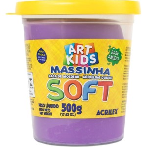 Massa Para Modelar Soft 500g.violeta Bs Amido-073075-44237