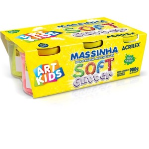 Massa Para Modelar Soft Glitter 150g 6cores-072713-42405