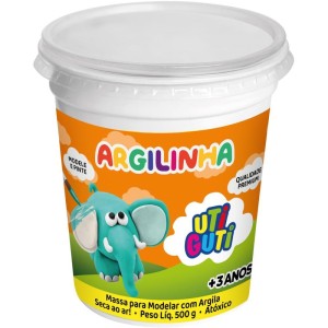 Massa Para Modelar Utiguti Argilinha Branca 500g.-036760-48810