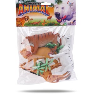 Miniatura Colecionavel Kit Animais Selvagens C/acesso-108190-97216