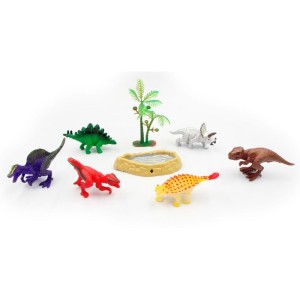 Miniatura Colecionavel Kit Dinossauros 8pcs Tubo (s)-093001-14622