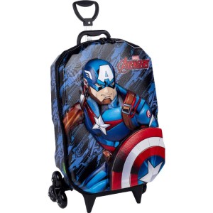 Mochila Infantil Com Rodinha Capitao America-100614-48689