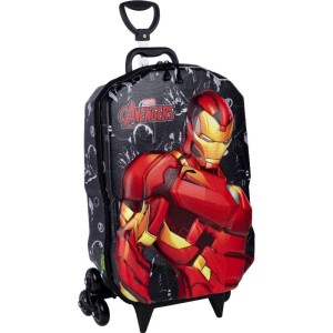 Mochila Infantil Com Rodinha Homem De Ferro-100615-88623