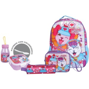 Mochila Infantil Lovely Kit C/6 Pecas (s)-101320-68957