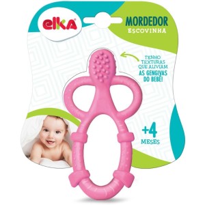 Mordedor Infantil Escovinha Rosa +4 Meses-106445-25451