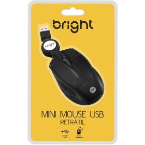 Mouse Mini Optico Usb Brasil 1000dpi Retratil Pt-024932-74270