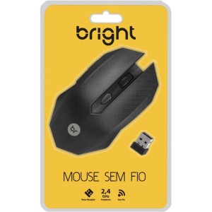 Mouse Optico Sem Fio 1200dpi 2,4ghz Usb Preto-097252-97464