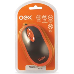 Mouse Optico Usb 1000dpi Preto/laranja-053332-16911