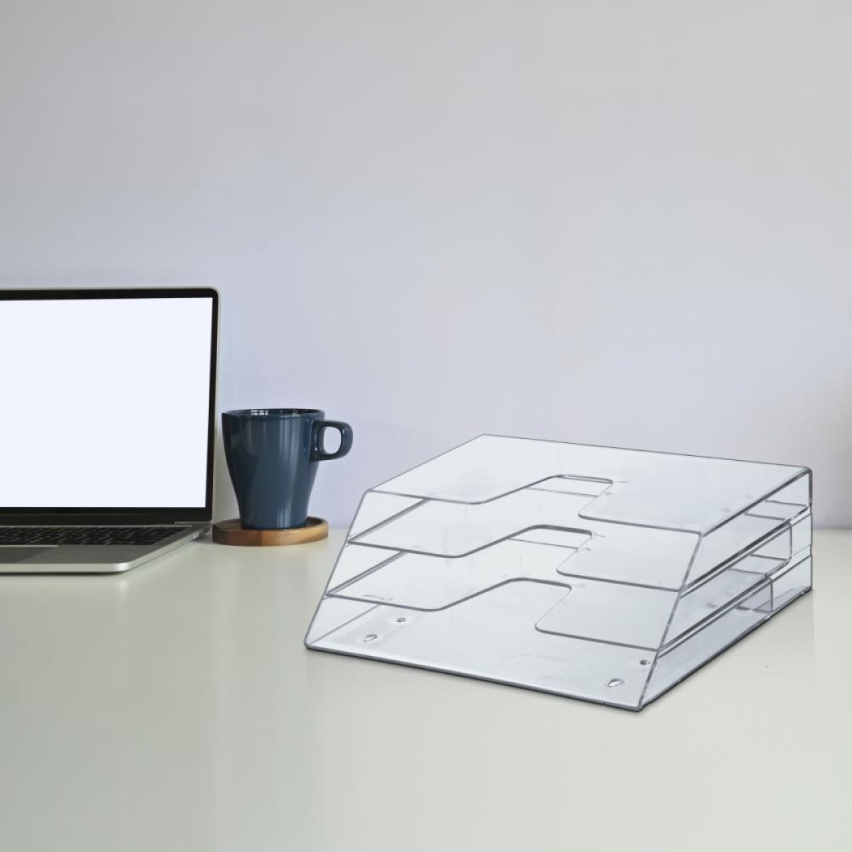 Organizador De Escritorio Expositor Triplo Horiz.cristal-004773-86657