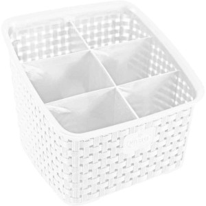 Organizador Rattan C/6 Divisoria Branco-103793-27249