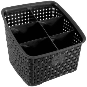 Organizador Rattan C/6 Divisoria Preto-103794-51037