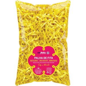 Palha Para Decoracao Bopp Amarelo 50g-105900-88487