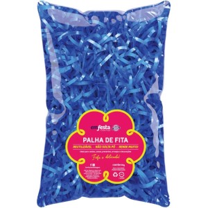 Palha Para Decoracao Bopp Azul Escuro 50g.-105902-54431