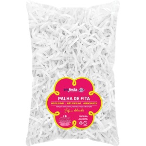 Palha Para Decoracao Bopp Branco 50g.-105899-35406