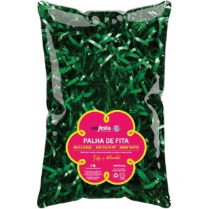 Palha Para Decoracao Bopp Verde Escuro 50g.-105903-44273