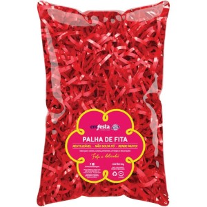 Palha Para Decoracao Bopp Vermelho 50g.-105904-23232