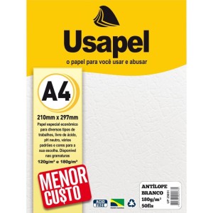 Papel A4 Antilope Usapel Branco 180g-082339-34983